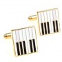 iGame Piano Key Cuff Links Golden Color Brass Material Wedding Gift Free Shipping