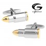 Men Jewellery Bullet Cufflinks Wholesale&retail Copper Novelty Golod-color Bullet Design Best Gift For Men