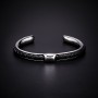 Bracelet Charm Male Hand Woven Leather Black High Quality Metal Stainless Steel Bracelets & Bangles for Men Wrist Strap Gift