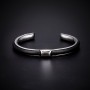 Bracelet Charm Male Hand Woven Leather Black High Quality Metal Stainless Steel Bracelets & Bangles for Men Wrist Strap Gift