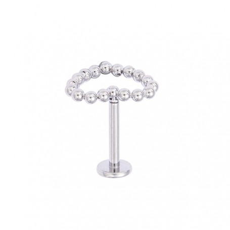 ASTM F136 Titanium Internally Threaded Labret Rings with Multi Balls Heart Top Piercing Jewelry