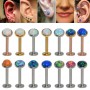 1PCS 16G Internal Thread Opal Stone Labret Monroe Lip Stud Ring Opal Ear Cartilage Tragus Helix Earring Piercing Body Jewelry