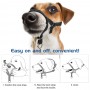 Dog Mouth Muzzle, Pet Dog Nylon Reflective Adjustable Loop Bite Bark Control Easy Fit Dog Mouth Muzzle,Black