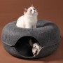 New Cats House Basket Natural Felt Pet Cat Cave Beds Nest Funny Round For Cats Small Dogs Pets Supplies Cat Cave Beds Nest