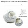 Winter Long Plush Pet Kennel Dog Bed Round Cushion Cat House 2 In 1 Warm Cat Basket Sleep Semi-enclosed Bag for Puppy Small Cat