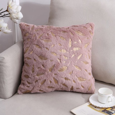 Golden Plush Fur White Cushion Cover 45x45cm Decorative Pillow Cover for Sofa Home Decor Pillow Case Gray Soft Fur Cushion Cover