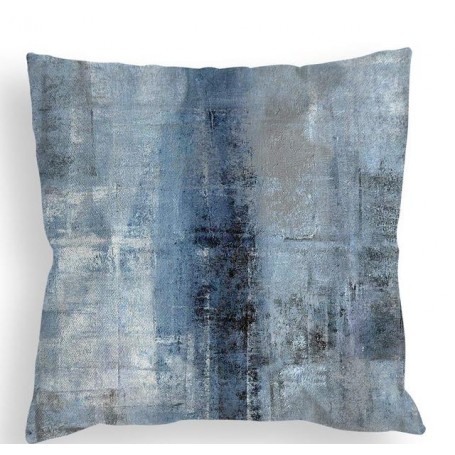 Blue, gray and white three-color linen pillowcase sofa cushion cover home decoration can be customized for you 40x40 50x50