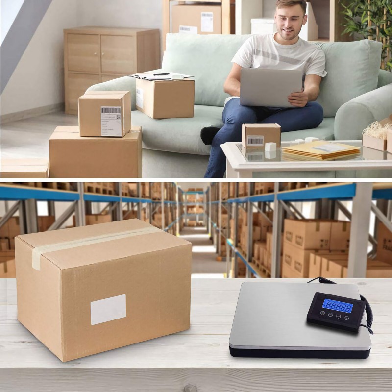 Shipping Scale 360lb,Stainless Steel Heavy Duty Postal Scale with Timer