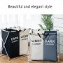 Household Foldable Laundry Basket Square Oxford Cloth Waterproof Dirty Clothes Basket Portable Grid Fabric Storage Toy Basket