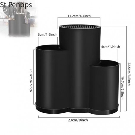 Knife Holder Stand for Knives Multi-Function Plastic Stands for Cutlery Utensil Inserted Block Storage Tank Kitchen Accessories