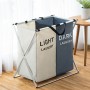 Dirty Clothes Waterproof Storage Basket Three Grid Organizer Home bathroom Collapsible Large Laundry Hamper Basket Drop shipping