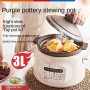 Stew Pot Household Automatic Soup Pot Porridge Purple Ceramic Casserole Slow Cooker Intelligent Large Capacity Stew Pot