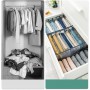 Compartment Storage Box Closet Clothes Drawer Mesh Divider Box Stackable Pants Drawer Divider Washable Home Storage Box
