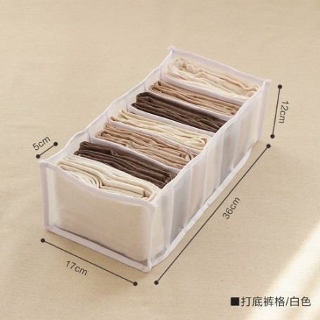 Compartment Storage Box Closet Clothes Drawer Mesh Divider Box Stackable Pants Drawer Divider Washable Home Storage Box