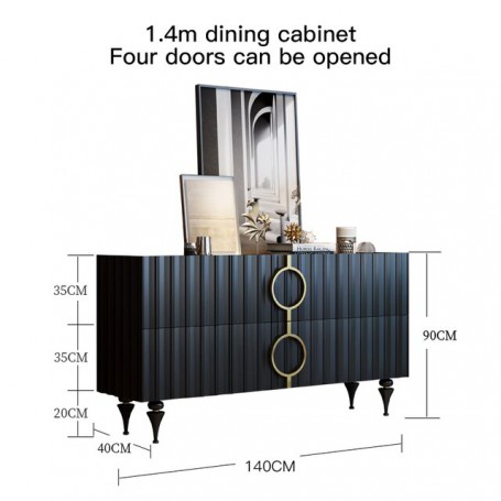 Italian Light Luxury Porch Cabinet Large Villa Living Room High-End Rock Board Storage Cabinet With Drawer Modern Furniture