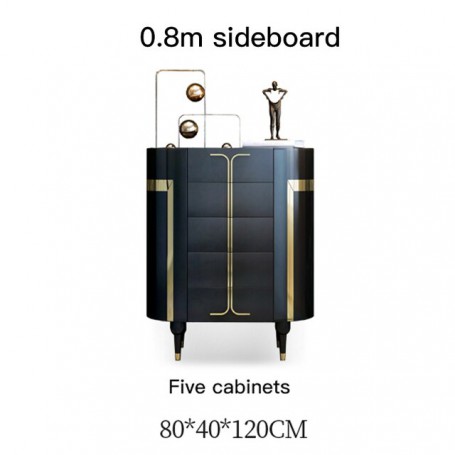 Italian Style Light Luxury Custom Chest Of Drawers Combination Modern Minimalist Villa Living Room Rock Board Storage Cabinet