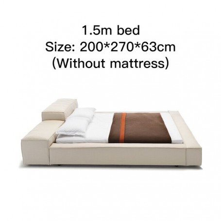 Minimalist Simple Comfortable Double Bed Nordic Bedroom Furniture Fabric Tatami King Size Soft Bed Frame camas cama de casal