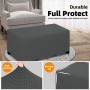 4 Sizes Jacquard Durable Customized Stretch Footrest Ottoman Cover Folding Storage Stool Furniture Protector Rectangle Slipcover
