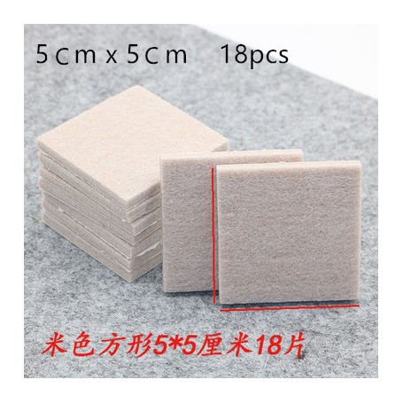 18-128 pcs Felt Chair Leg Pads 5mm Thick  Floor Scratch Protector Mat Mute Non-slip Self Adhesive DIY Furniture Accessories