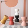 INS Nordic Hourglass Round Footstool Modern Minimalist Shoe Changing Chair Fashion Thickened Plastic Waiting Stool Side Table