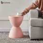 INS Nordic Hourglass Round Footstool Modern Minimalist Shoe Changing Chair Fashion Thickened Plastic Waiting Stool Side Table