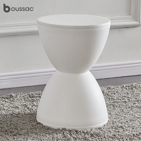 INS Nordic Hourglass Round Footstool Modern Minimalist Shoe Changing Chair Fashion Thickened Plastic Waiting Stool Side Table