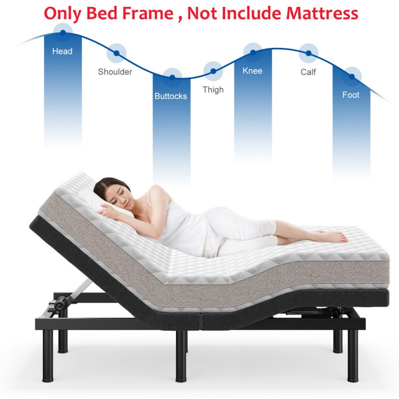 Smart Adjustable Bed Base Ergonomic Massage Bed Frame Zero Gravity