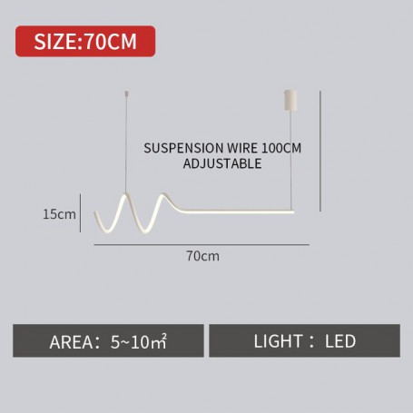 Dining room lamp modern minimalist strip creative lamps LED Nordic minimalist office study dining room bar chandelier