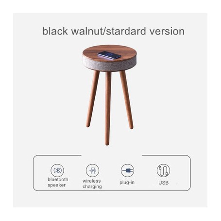 Creative Smart Coffee Table with HIFI Bluetooth Speaker Wireless Charging Nordic Style Living Room Side Table with Stereo Audio