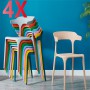 PACK 4 medieval Nordic style furniture chair, simple plastic dining chairs, Nordic living room desk, terrace, dining room, bedro