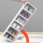 Dust-proof Foldable Shoe Box Transparent Plastic Shoe Rack Storage Bins Drawers Combination Flip Cover Organizer Shoe Hanger