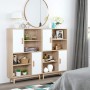 Sideboard Cupboard Cabinet Bookcase Storage Unit Display Cube Shelf with Doors for Home Office, Kitchen, Living Room,Oak White