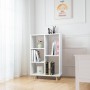 WOLTU Wooden Bookshelves Display Storage Rack Standing Shelf Unit White Corner Bookcase for Living Room Office Furniture Bedroom