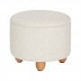 WOLTU Storage Pouf Upholstered Stool with Lid Ottoman Foldable Pouf with Pine Legs Space Saving for Living Room Bedroom Home