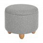 WOLTU Storage Pouf Upholstered Stool with Lid Ottoman Foldable Pouf with Pine Legs Space Saving for Living Room Bedroom Home