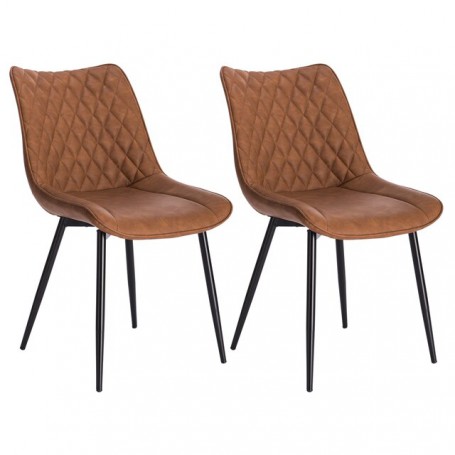 WOLTU 2PCS/Set Dining Room Chairs Kitchen Chairs Upholstered Chairs Living Room Chairs with Back Rest Kitchen Home Furniture
