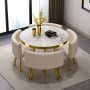 Light luxury negotiation net celebrity sales office reception small round table chair combination shop 80CM dining table  chair