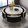 Light luxury negotiation net celebrity sales office reception small round table chair combination shop 80CM dining table  chair