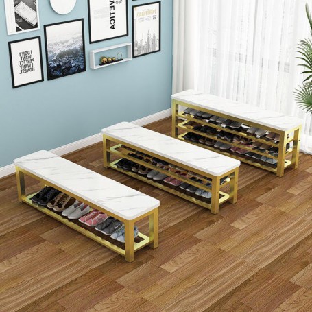 Steel-wood long shoe storage cabinet storage shoe rack entrance shoe stool rest stool seatablechanging shoe полка для обуви