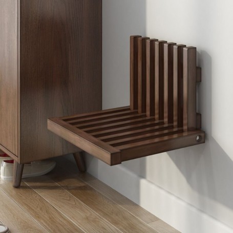 Solid wood folding shoe stool household entrance invisible wall-mounted chair bathroom space saving stool móveis furniture