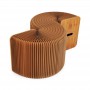 Creative Kraft Paper Folding Stool Bench Paper Furniture Organ Shaped Chair Ideal for Home/Outdoor Decor Bench Seat Long Chair