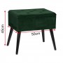 Ottoman Chair Stool Upholstered Footstool Velvet Bench Dressing Table Stool Pouf Couch Stool Wood Legs Removable Cover Storage