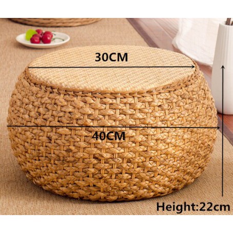 Home Collection Rattan Small Stool Ottoman Footrest Modern Round Foot Stool For Living Room Den Bedroom Rattan Chair  Modernity