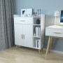 Meerveil Sideboard Cupboard Storage Cabinet with 3 Doors and 1 Drawer Modern Free Standing Wooden for Living Room Bedroom Oak