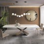 Italian Creative Custom Household Dining Table Small Apartment Modern Minimalist Light Luxury Rock Board Rectangular Table
