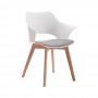 4Pcs Modern Dining Chair Luxury Chairs Inspired Solid Wood Padded Seat with Cushion Retro Style Kitchen Chair for Dining Room