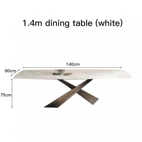 Italian Creative Custom Household Dining Table Small Apartment Modern Minimalist Light Luxury Rock Board Rectangular Table