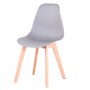 8Pcs Nordic Dining Chairs Modern Office Home Plastic Chairs with Wooden Legs for Restaurant Dining Room Furniture Lounge Room