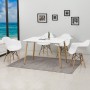 Set of 2 Nordic Plastic Dining Chairs Backrest Armchair Fashion Chair Casual Cafe Simple Modern Chair for Dining Room Kitchen