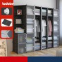 Simple Wardrobe Fabric Folding Clothes Storage Cabinet DIY Assembly Reinforced Frame Bedroom Organizer Home Dorm Clothing Closet